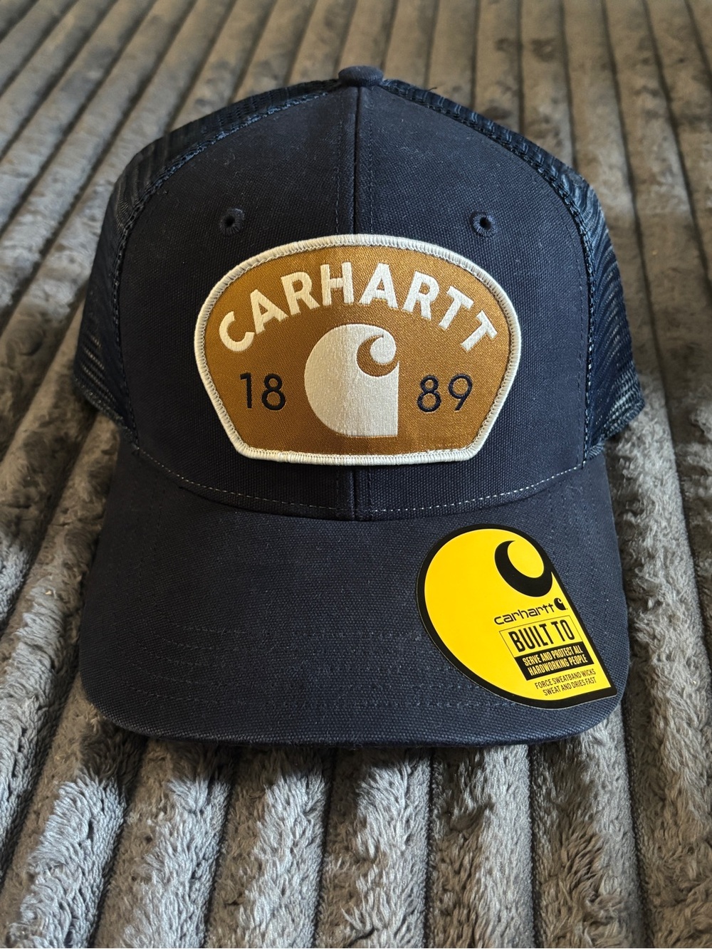 Carhartt Navy Blue Cap with “1889”  Logo Patch